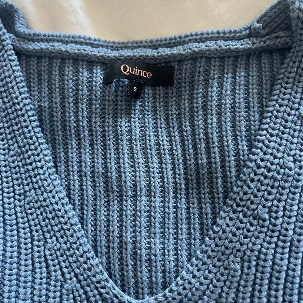 Quince Fisherman V-Neck Sweater